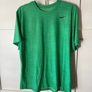 Nike‎ Dri-FIT Men's Green Heathered Short Sleeve Athletic T-Shirt XXL